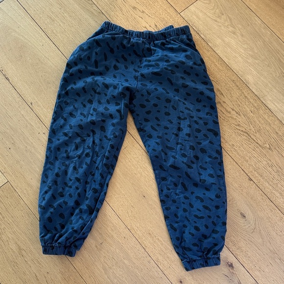 Clare V Pants - Clare V Women’s Navy and Black Patterned Joggers